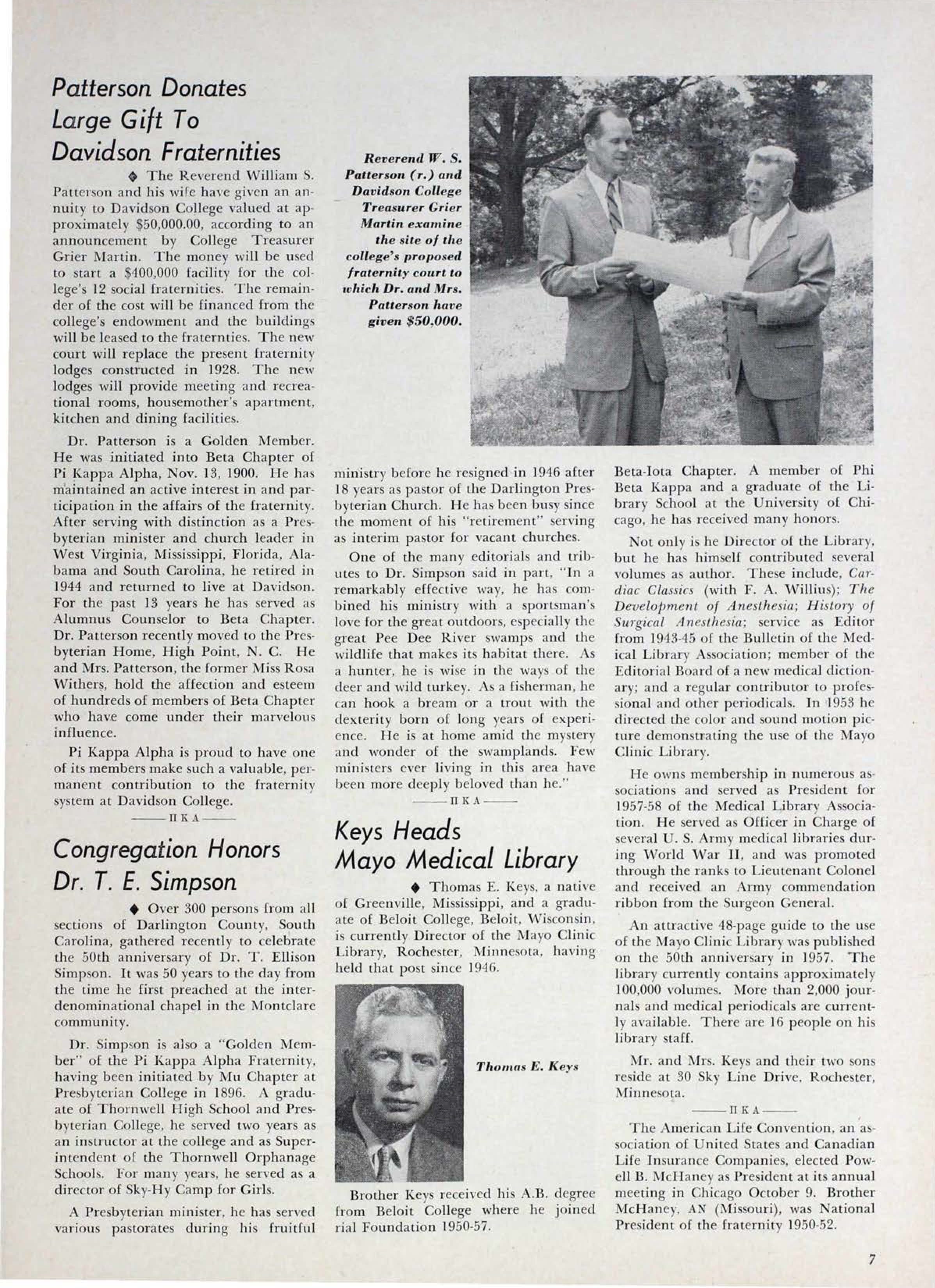 Keys Heads Mayo Medical Library